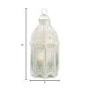 Elegant White Lattice Lantern for Indoor and Outdoor Decor