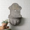 Chateau Cascade Wall-Mounted Water Fountain with Planter - Elegant Outdoor Decor