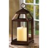 Bronze Contemporary Candle Lantern