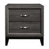 Contemporary Styling Gray Finish 1pc Nightstand Dovetail Drawers Unique Bedroom Furniture