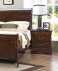 Classic Louis Philippe Style Brown Cherry Finish 1pc Nightstand of 2x Drawers Traditional Design Bedroom Furniture