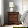 Classic Louis Philippe Style Brown Cherry Finish 1pc Nightstand of 2x Drawers Traditional Design Bedroom Furniture