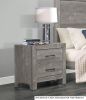 Rustic Style Gray Finish 1pc Nightstand of 2x Drawers Transitional Design Bedroom Furniture