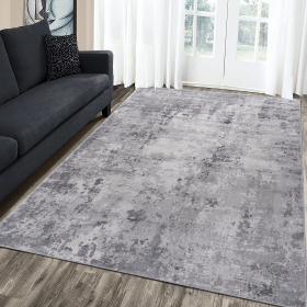 5X7 Light Grey/Abstract Non-Shedding Living Room Bedroom Dining Home Office Stylish and Stain Resistant Area Rug