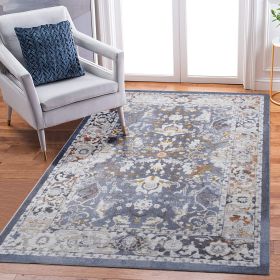 6X9 Blue/Traditional Non-Shedding Living Room Bedroom Dining Home Office Stylish and Stain Resistant Area Rug