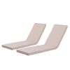 2PCS Set Outdoor Lounge Chair Cushion Replacement Patio Funiture Seat Cushion Chaise Lounge Cushion