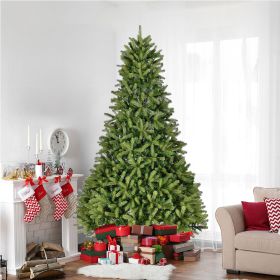 9Ft Artificial Christmas Tree with 2576 PE&PVC Mixed Branch Tips, Unlit Hinged Premium Spruce Fake Xmas Trees, Holiday Decoration, Easy Assembly