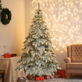 7.5ft Artificial Christmas Tree with 400 LED Lights and 1050 Bendable Branches, Christmas Tree Holiday Decoration, Creative Decorated Trees