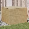 Garden Storage Box Mix Beige 76.9 Gal Poly Rattan