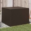 Garden Storage Box Brown 76.9 Gal Poly Rattan