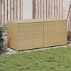 Garden Storage Box Mix Beige 74.8 Gal Poly Rattan