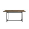 Modern Industrial Metal and Wood 10015-Inch Rectangle Dining Table ‚Äì Rustic Oak