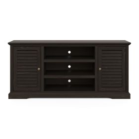 Bridgevine Home Topanga 66 inch TV Stand Console for TVs up to 80 inches, No Assembly Required, Clove finish