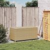 Garden Storage Box Mix Beige 50.2 Gal Poly Rattan