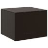 Garden Storage Box Brown 76.9 Gal Poly Rattan