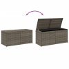 Garden Storage Box Gray 74.8 Gal Poly Rattan