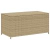 Garden Storage Box Mix Beige 50.2 Gal Poly Rattan