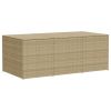 Garden Storage Box Mix Beige 259.9 Gal Poly Rattan