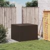 Garden Storage Box Brown 76.9 Gal Poly Rattan