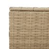 Garden Storage Box Mix Beige 50.2 Gal Poly Rattan