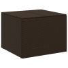 Garden Storage Box Brown 76.9 Gal Poly Rattan