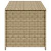 Garden Storage Box Mix Beige 50.2 Gal Poly Rattan