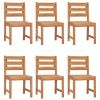 Patio Chairs 6 pcs Solid Wood Teak