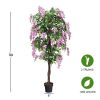 6-Feet Artificial Wisteria Silk Indoor-Outdoor Tree