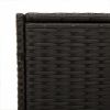 Garden Storage Box Black 74.8 Gal Poly Rattan