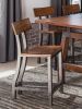 Rustic Brown and Gunmetal Finish 5pc Dining Set Counter Height Table And 4x Counter Height Chairs Industrial Design Wooden Dining Furniture