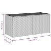 Garden Storage Box Mix Beige 74.8 Gal Poly Rattan