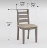 Weathered Gray Finish Rustic Style Dining Set 7pc Table and 6 Side Chairs Set Padded Seat Transitional Wooden Furniture