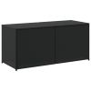 Garden Storage Box Black 74.8 Gal Poly Rattan