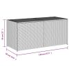 Garden Storage Box Brown 74.8 Gal Poly Rattan