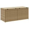 Garden Storage Box Mix Beige 74.8 Gal Poly Rattan