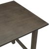 TOPMAX Farmhouse Wood Dining Table for 4, Kitchen Table for Small Places, Gray