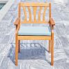 Kapalua Honey Nautical Outdoor Eucalyptus Wooden Dining Chair