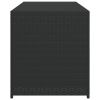 Garden Storage Box Black 74.8 Gal Poly Rattan