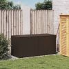 Garden Storage Box Brown 74.8 Gal Poly Rattan