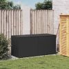 Garden Storage Box Black 74.8 Gal Poly Rattan