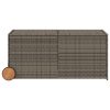 Garden Storage Box with Wheels Gray 74.8 Gal Poly Rattan