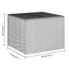 Garden Storage Box Gray 76.9 Gal Poly Rattan