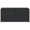 Garden Storage Box Black 74.8 Gal Poly Rattan