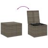 Garden Storage Box Gray 76.9 Gal Poly Rattan