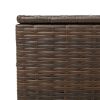 Garden Storage Box Brown 76.9 Gal Poly Rattan