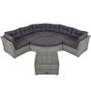 Patio Furniture Set Outdoor Furniture Daybed Rattan Sectional Furniture Set Patio Seating Group With Cushions and Center Table for Patio, Lawn, Backya