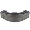 Patio Furniture Set Outdoor Furniture Daybed Rattan Sectional Furniture Set Patio Seating Group With Cushions and Center Table for Patio, Lawn, Backya