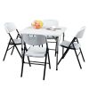 4pcs 47*54*84cm Garden Plastic Folding Chair White