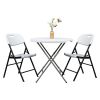 4pcs 47*54*84cm Garden Plastic Folding Chair White