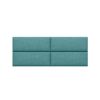 Jaxx Panelist Modern Padded Headboard ‚Äì Set of 4 Wall Mounted Panels (Each 11.25" x 30") - Queen, Surf Turquoise Microvelvet